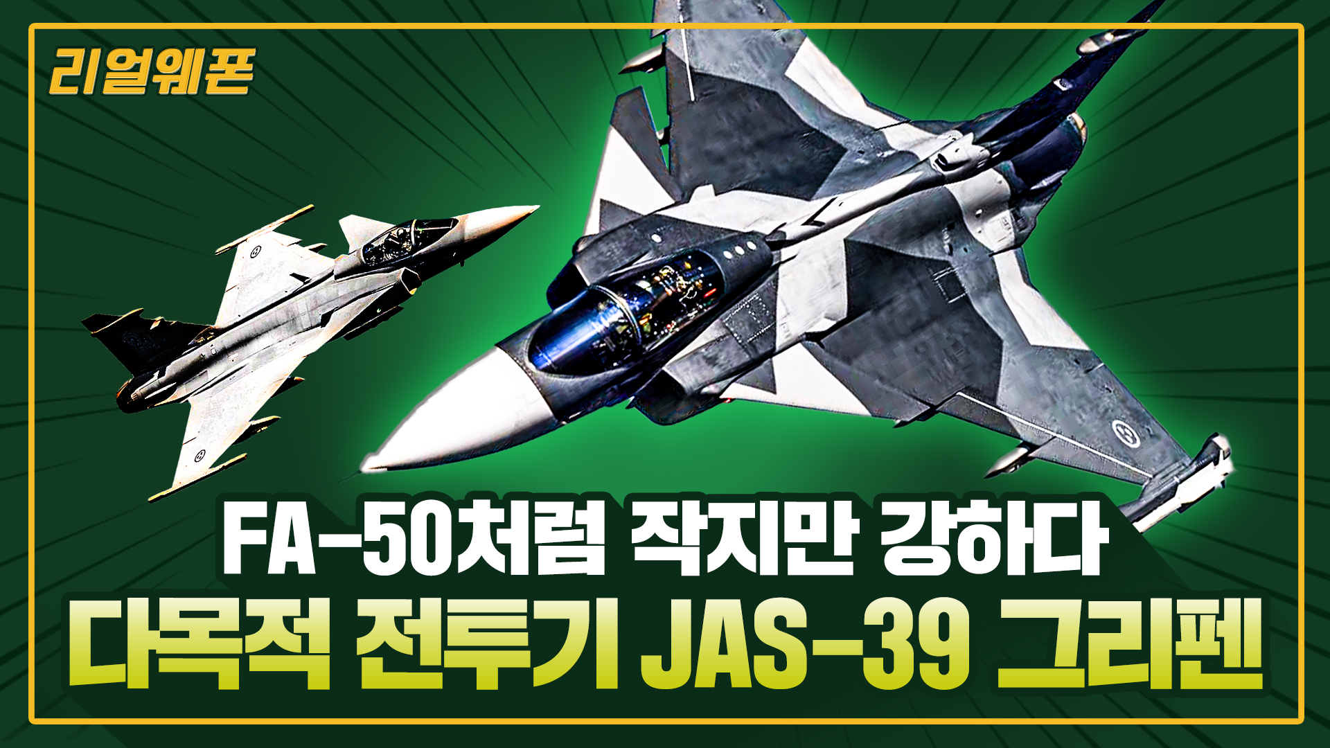 FA-50처럼 작지만 강하다! ◆JAS-39 그리펜 ★4.5세대 전투기~ 가성비 끝판왕 ☆리얼웨폰283